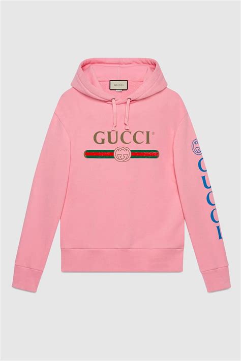 pink mens gucci hoodie|authentic men gucci hoodie.